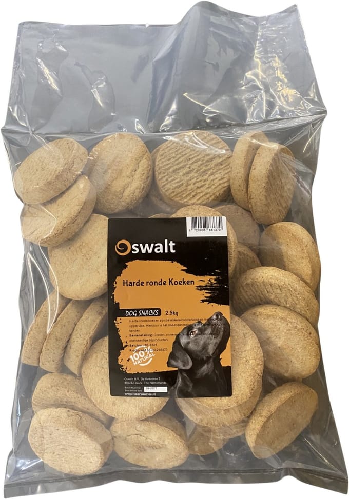 Oswalt - Harde ronde koeken - Hondensnack - 2,5kg