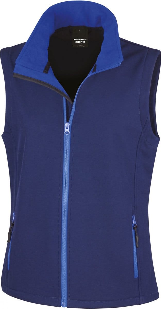 Result Women´s Printable Soft Shell Bodywarmer RT232F - Navy/Royal - M