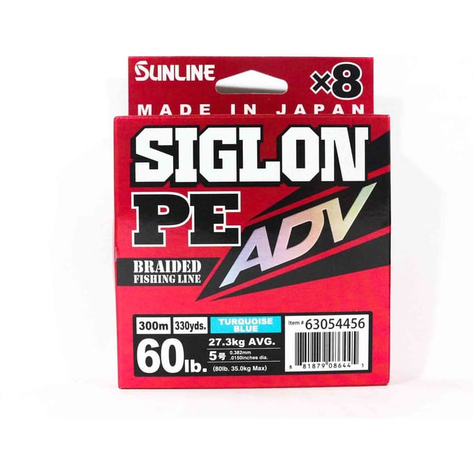 Sunline P.E Line X8 Siglon Advance 300M P.E 5 60LB Bleu (6445) bleu turquoise