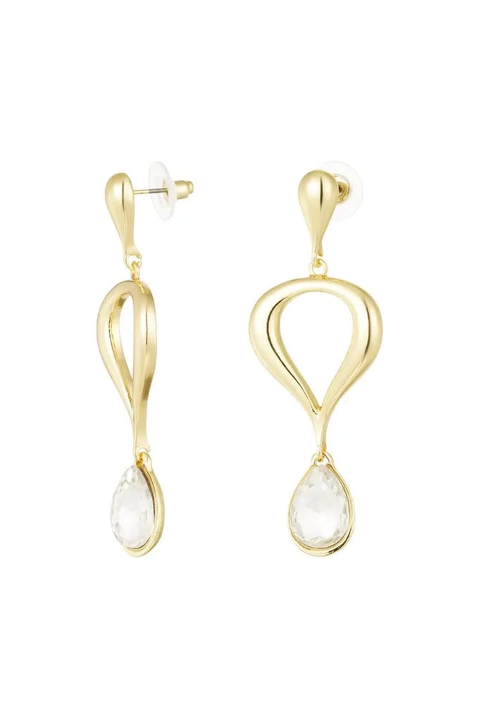 Klassieke oorbel met gekleurde hanger