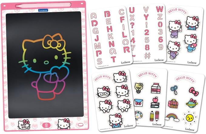 Hello Kitty 11’’ meerkleurige leer- en teken-E-ink-tablet met sjablonen