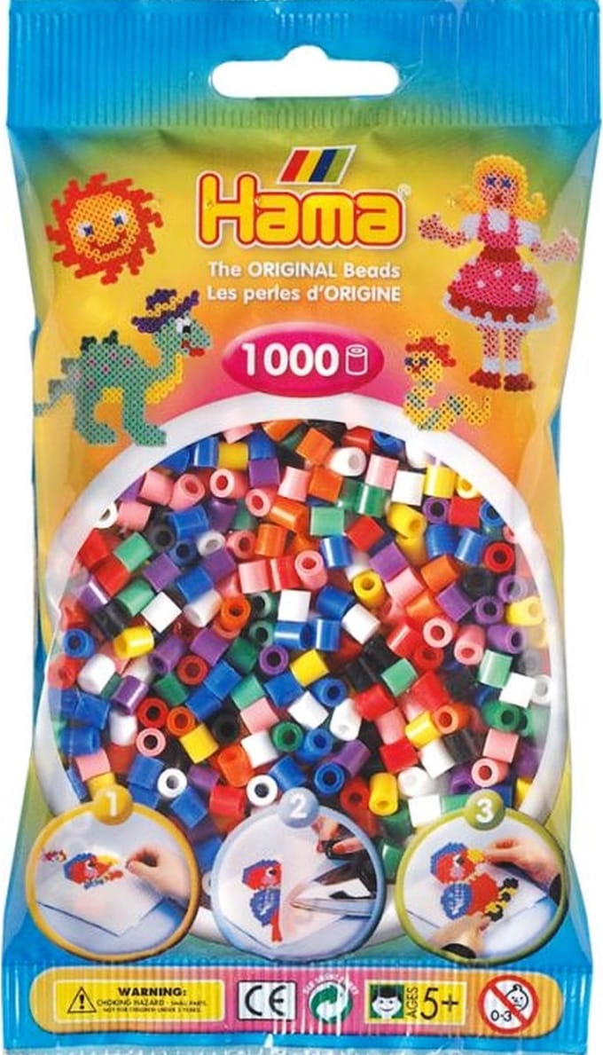 Hama - Strijkkralen - 500 Stuks - Gemengde Kleuren