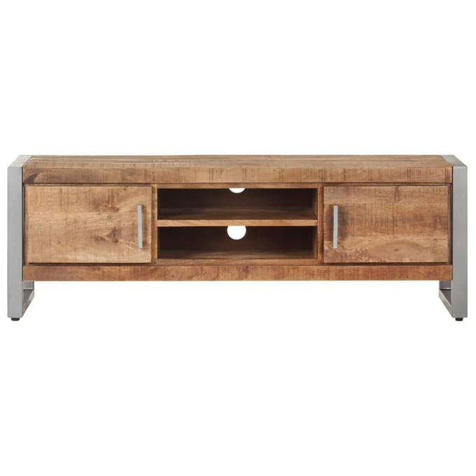 vidaXL - Tv-meubel - 120x30x40 - cm - ruw - mangohout