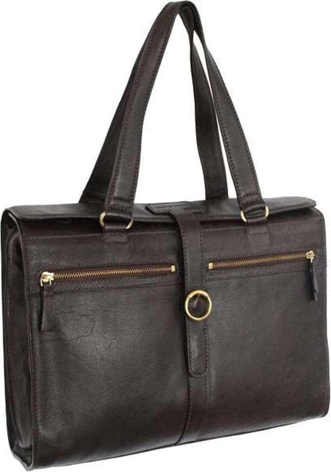 Hidesign lederen handtas 'Madelaine' bruin