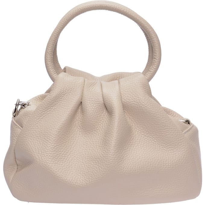 Luisa Vannini Beige Rundleer Tas