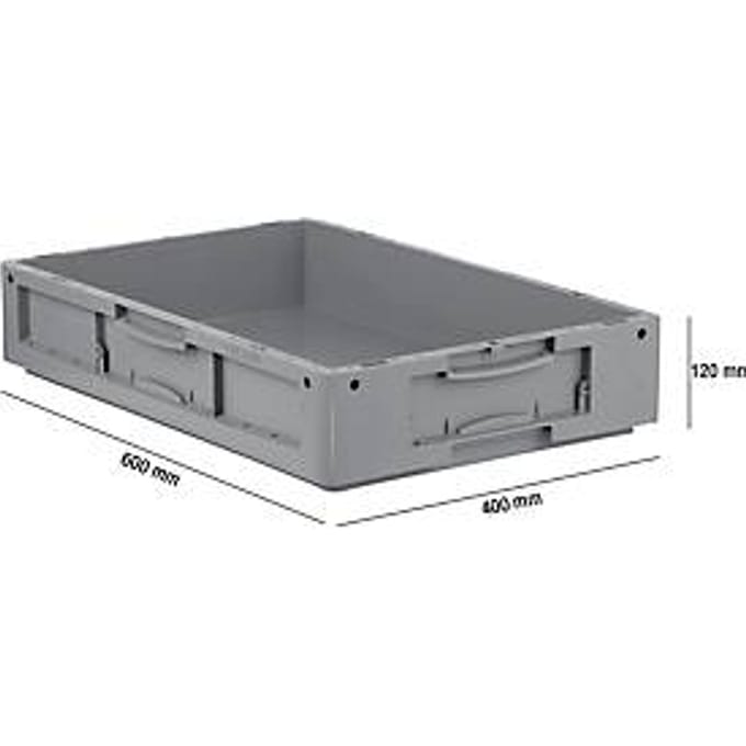 Eurobox serie LTB 6120, van PP, inhoud 20,3 l, zonder deksel, grijs