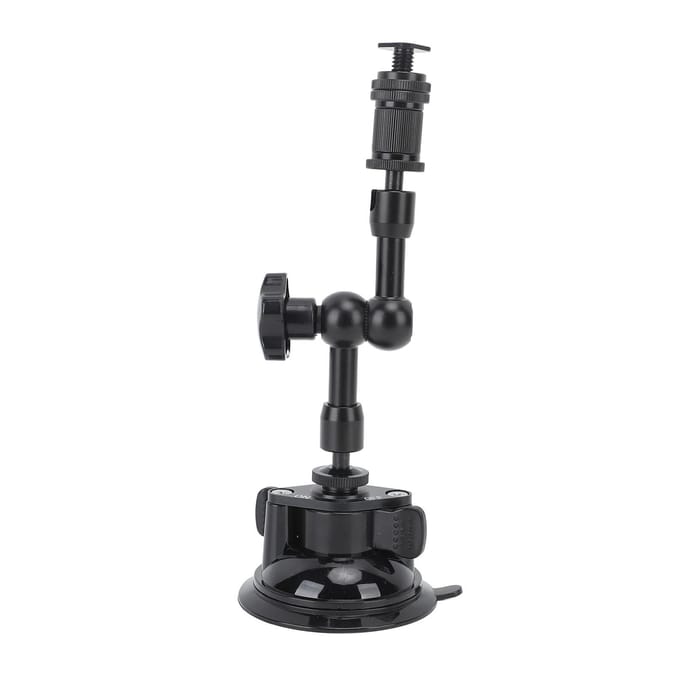 Autocamera Zuignap Sterke Ondersteuning 360 graden Universele Rotatie 8cm Basis voor Statief Camera Actie black