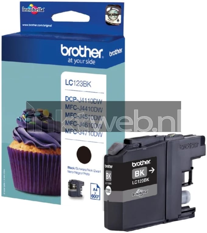 Brother LC123BK / LC 123BK High Capacity Black Ink - Inktpatroon Zwart