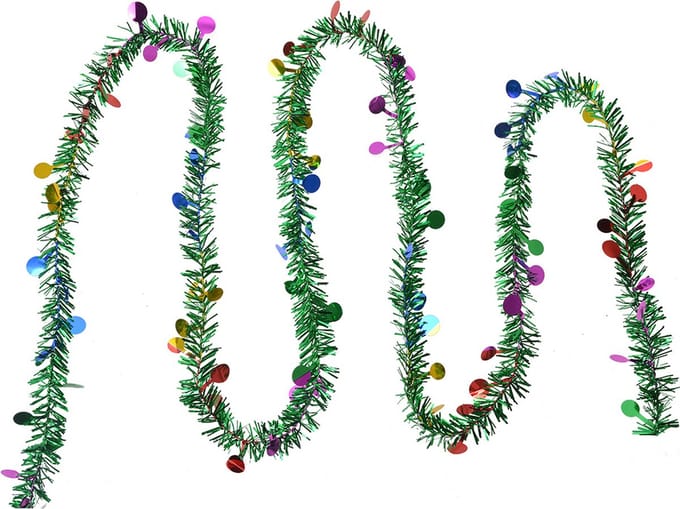 Clayre & Eef Kerstslinger Guirlande set van 12 450 cm Groen Kunststof