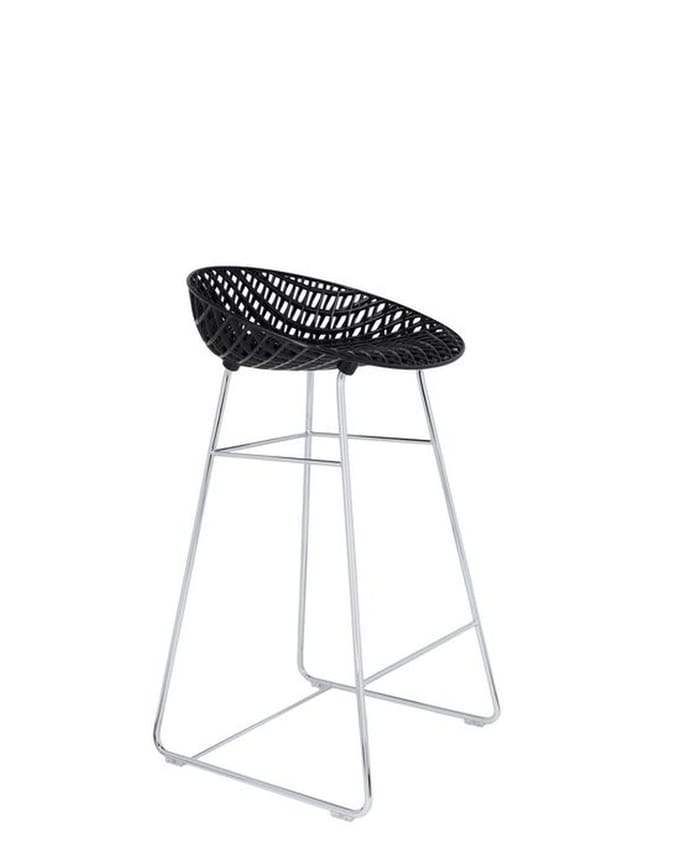 Kartell Smatrik Barkruk - zwart/chroom