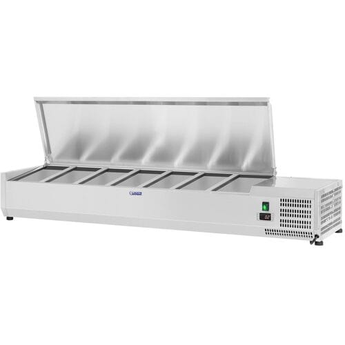 Royal Catering Opzetkoelvitrine - 150 x 33 cm - 7 GN 1/4 containers 10010939