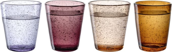 Leonardo BURANO drinkglas assorti warme kleuren - set/4