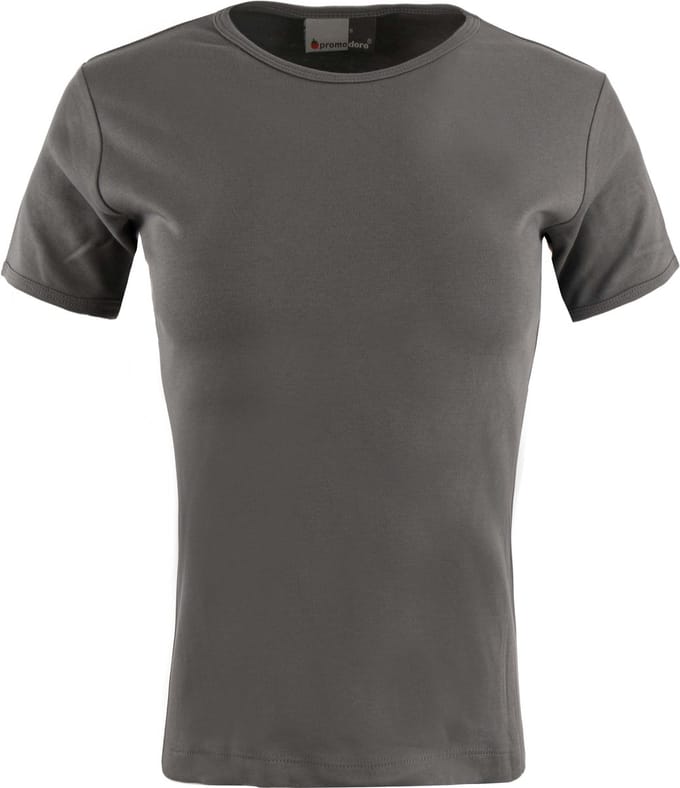 Dames T-shirt Promodoro Interlock Lichtgrijs - S