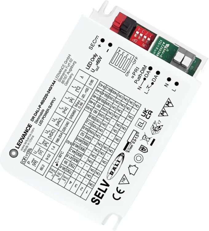 Ledvance LED Driver | LED DRIVER DALI PERFORMANCE GEN 2 -60/220-240/1A49V/52V | DALI Dimbaar IP20