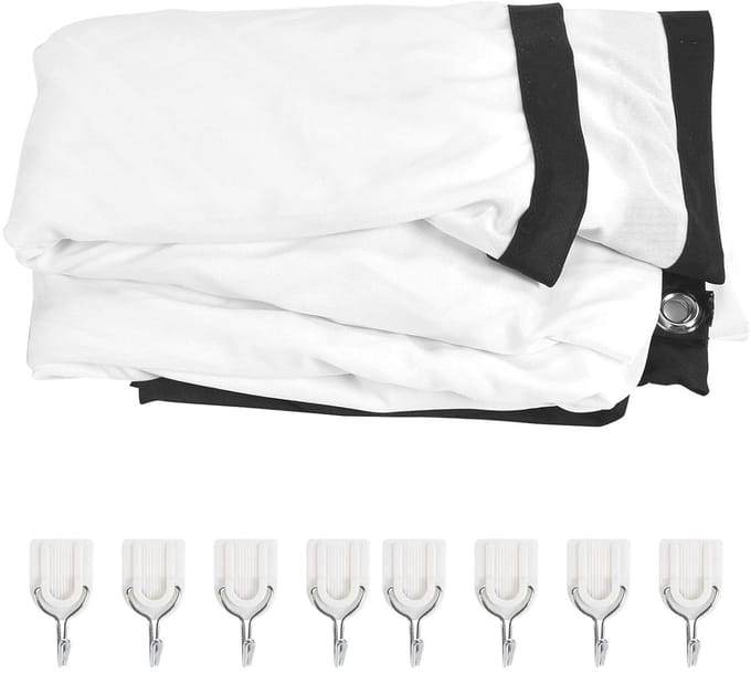 Projectiescherm - Draagbaar Scherm - Thuisbioscoop Films - Kreukvrij Polyester - 100 inch - Wit