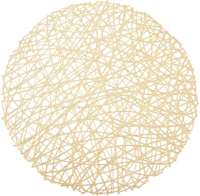 Placemat Rubber Gouden Rond 39 cm - Tafelonderzetter