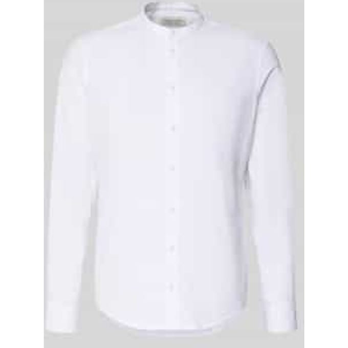 slim fit vrijetijdsoverhemd met opstaande kraag model 'Anton'