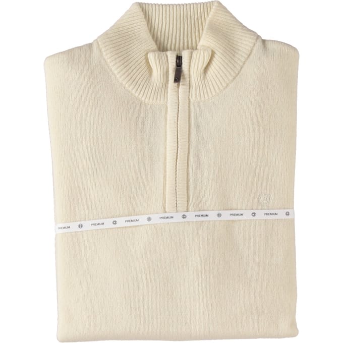 Fellows United Pullover Premium Half Zip Jersey Knit White (52.1137 - 104)