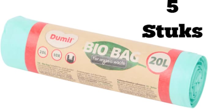 Dumil bio-afvalzakken 20 liter - 5 rollen van 10 zakken