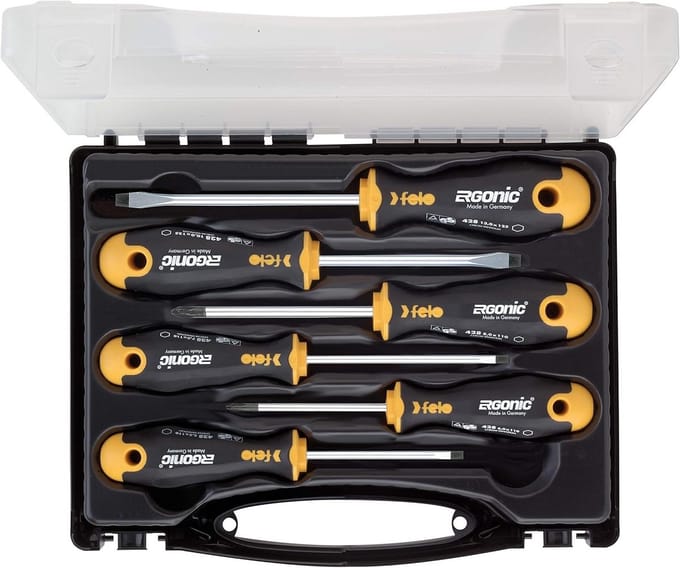 Set van 6 ergonomische schroevendraaiers met comfortabele grip