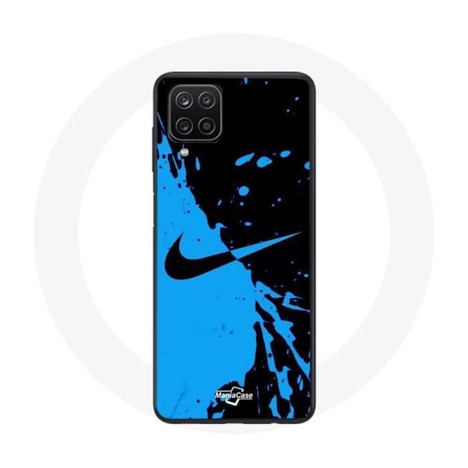 Coque Samsung Galaxy A12 Nike Logo Bleu et Noir