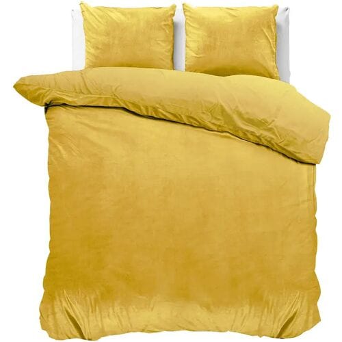 Sleeptime Velvet Touch - Dekbedovertrek - Eenpersoons - 140x200/220 + 1 kussensloop 60x70 - Goud