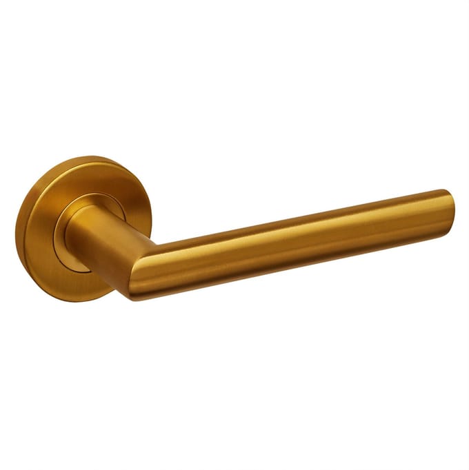Lavuzo Ragusa deurkrukset - deurklink - rond rozet - goud - set 2