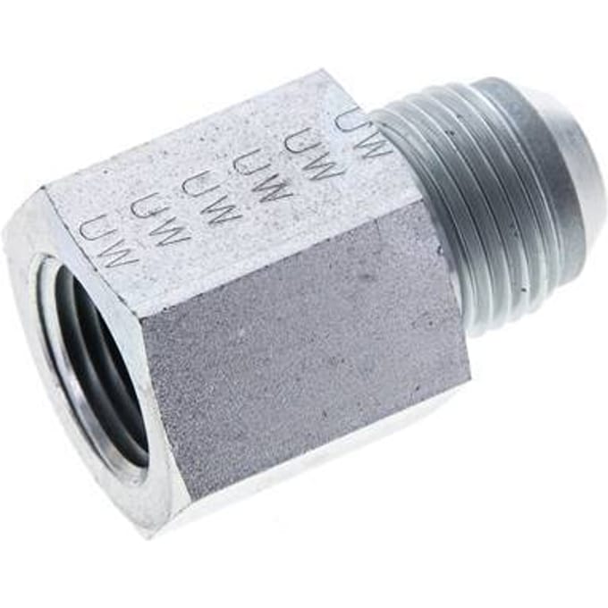 JIC  Verloopnippel UNF 7/8''-14 Buitendraad X 1/2'' NPT Binnendraad Staal 210bar