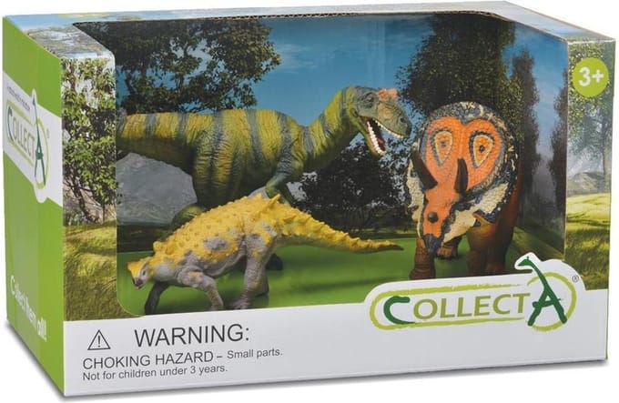 Collecta Gift Set / Prehistorie: SET 3 stuks Prehistorie, in geschenkdoos  22x13x13cm