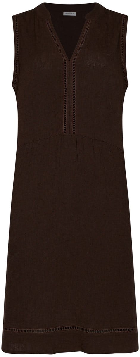 Pastunette - Jurk - Glam - Viscose - Mouwloos - Bruin - Maat 50
