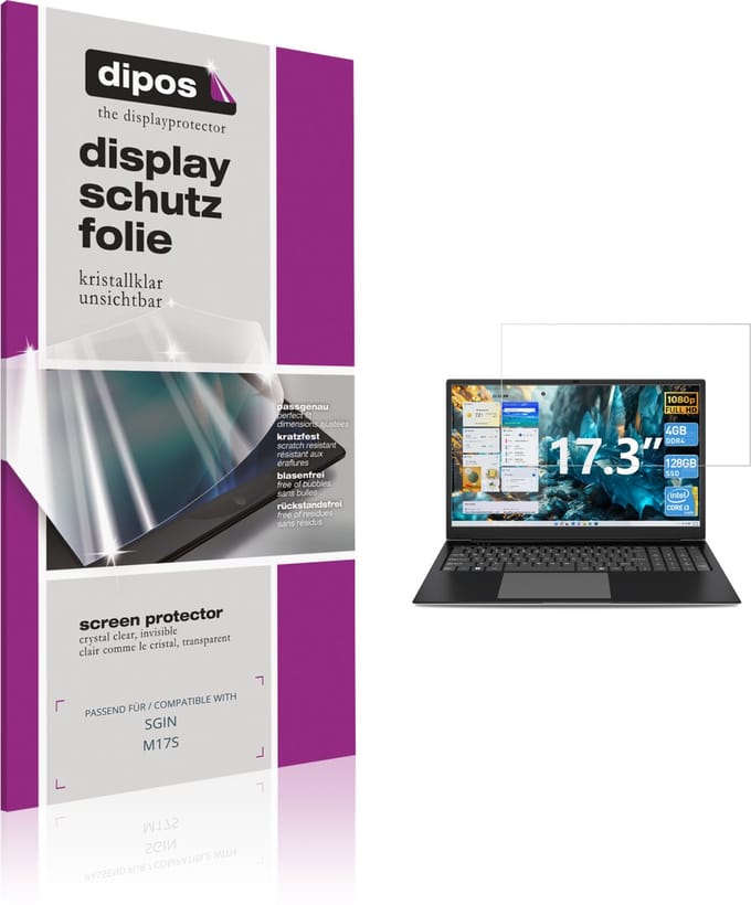 dipos – 2x Beschermfolie geschikt voor SGIN M17S | Krasbestendige & heldere Screenprotector Ultra-Thin