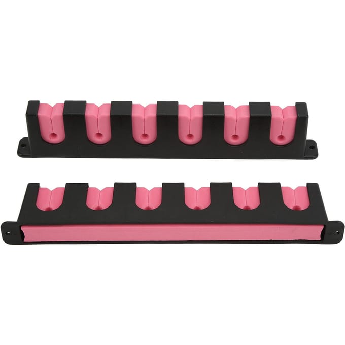 Wandmontage Vishengelrek Chemisch Bestendig Verticaal 6 Hengelhouders met 4 Schroeven Roze roze