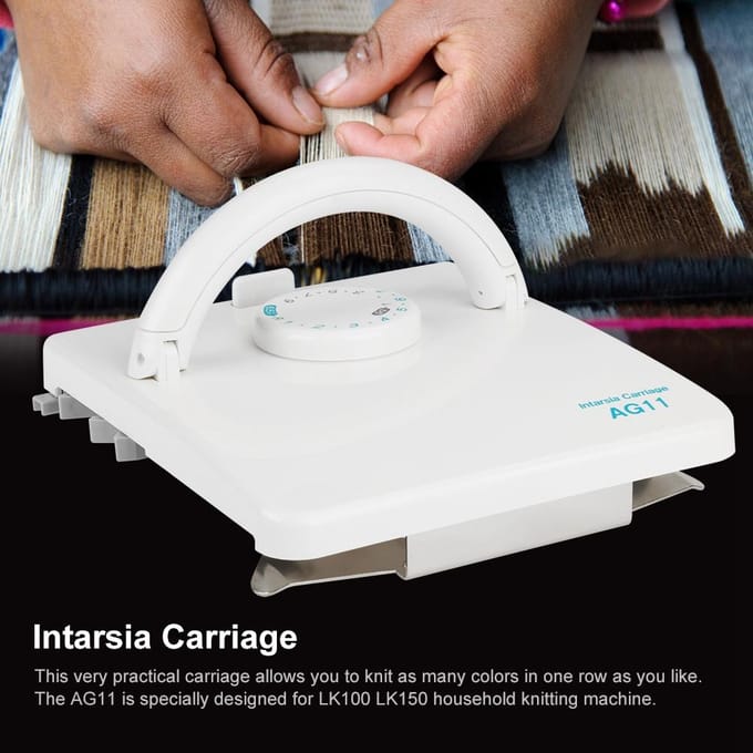 Chariot Intarsia AG11 pour accessoires de Machine à tricoter domestique LK100 LK150 white
