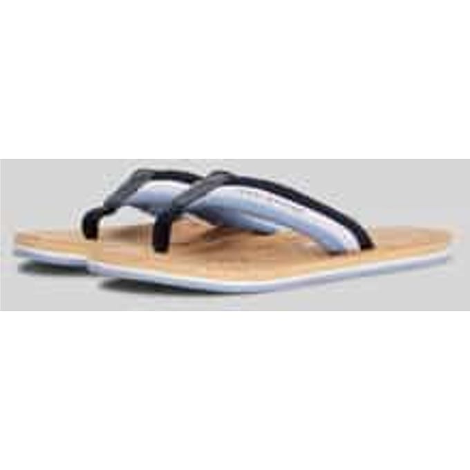 Teenslippers met logodetail en kurk-voetbed