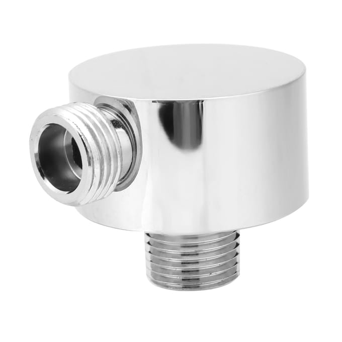 G1/2 Messing Ronde Vorm Doucheslang Connector Douche Uitlaat Elleboog Accessoires white