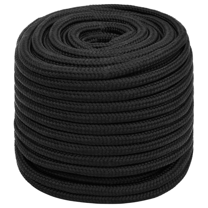 vidaXL - Boottouw - 16 - mm - 100 - m - polypropeen - zwart