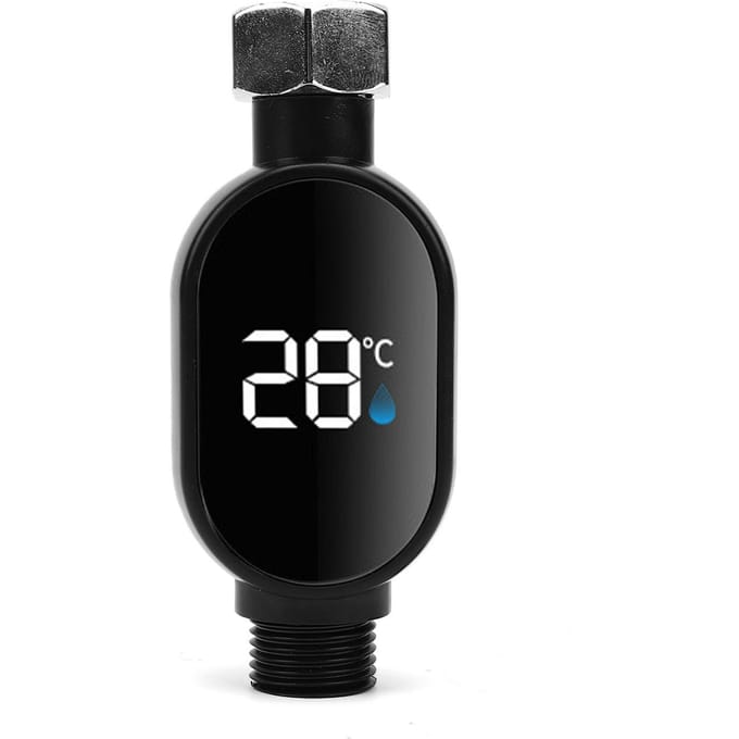 Digitale Douchethermometer, Touchscreen LED-Display, Watertemperatuurmeter voor Kraan Bad, Gemakkelijk te Lezen Geüpgraded black