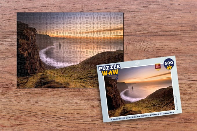Puzzel 8 kilometer lange Kliffen van Moher in Ierland - Legpuzzel - Puzzel 500 stukjes