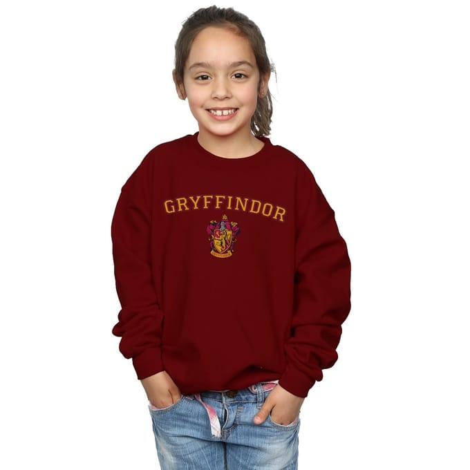 Harry Potter Meisjes Gryffindor Crest Sweatshirt (Bourgondië)
