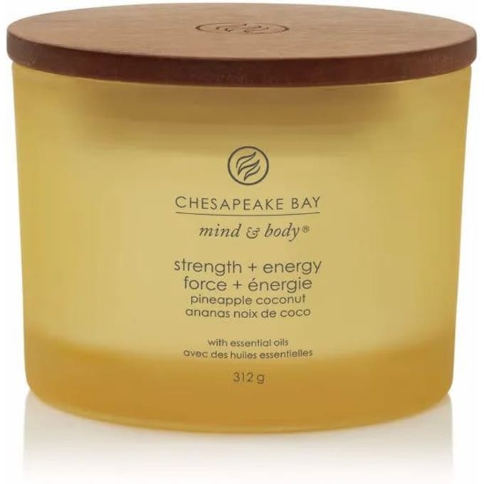 Chesapeake Bay Strength & Energy - Pineapple Coconut - Geurkaars met Drie Lonten - 50 branduren