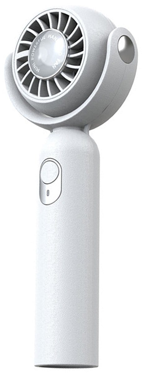 Mini-handventilator, stijlvol en oplaadbaar, met 2000mAh-accu, inclusief standaard en draagkoord
