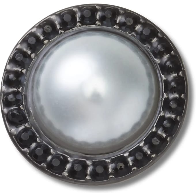 Jibbitz Crocs Pearl with Black Gem Base