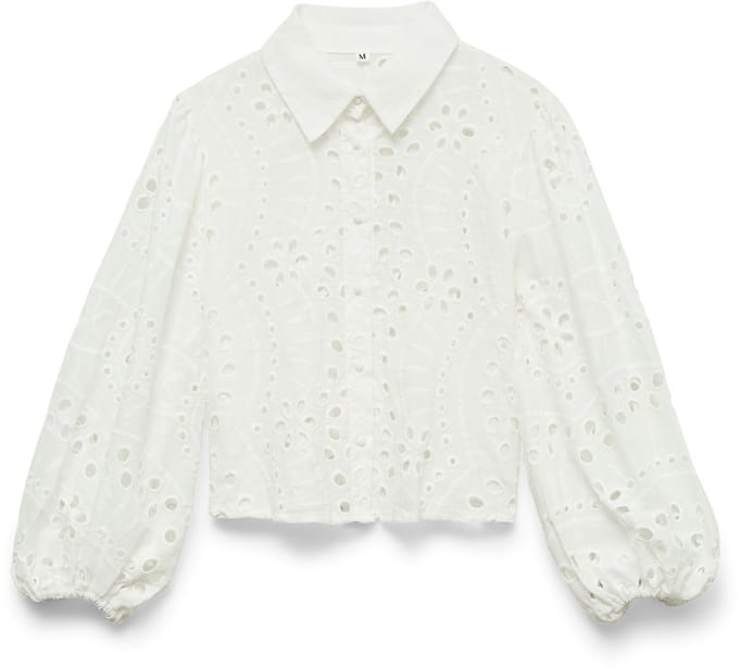 VERO MODA - VMWILLOW 7/8 EMB SHIRT WVN EXP SB2 - Dames - Blouses
