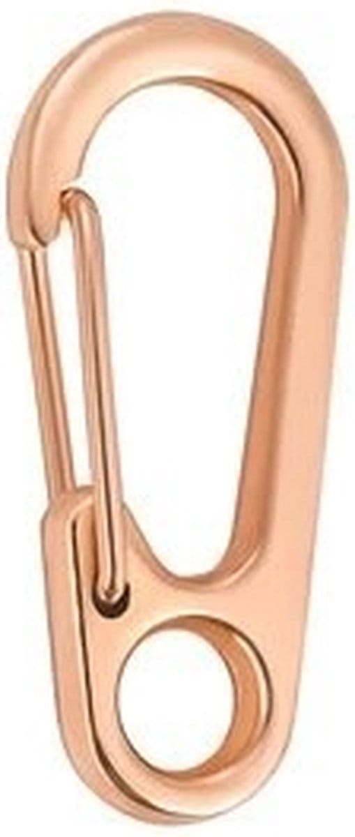Mini karabijnhaak met oog - 30mm - Rose gold
