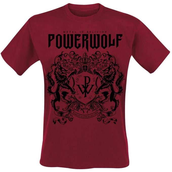 Powerwolf T-shirt - Logo (red) - S tot L - voor Mannen - rood