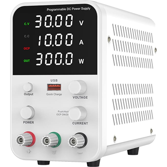 Alimentation cc de banc, Variable 160V 2A, affichage numérique, commutation réglable, alimentation régulée EU Plug 30V 10A blanc