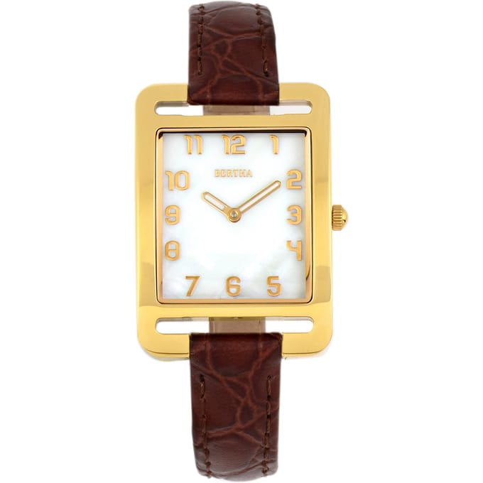 Bertha Marisol Zwitsers MOP horloge met leren band