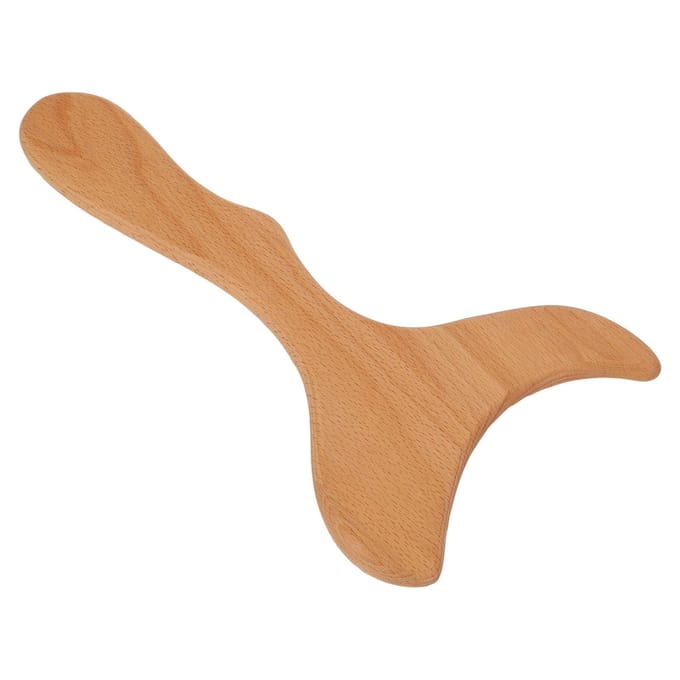 Gua Sha Bord Mannen Vrouwen Houten Ergonomisch Spierontspanning Schrapend Massagehulpmiddel voor Lymfatisch brown
