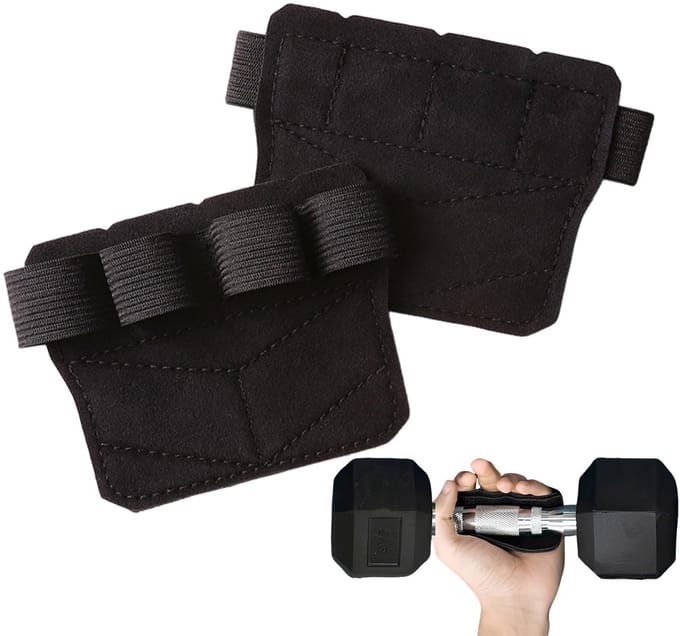 Cosensi - Dailygoods - Paar Leren Anti-slip Grip Pads voor Krachttraining