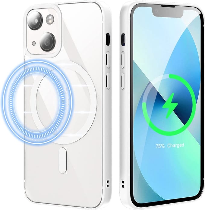 Magsafe Hoesje geschikt voor iPhone 14 Plus Wit